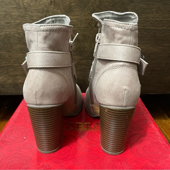 Carlos by Carlos Santana brown buckle Pipping Rose boots SIZE 7M - Picture 5 of 9